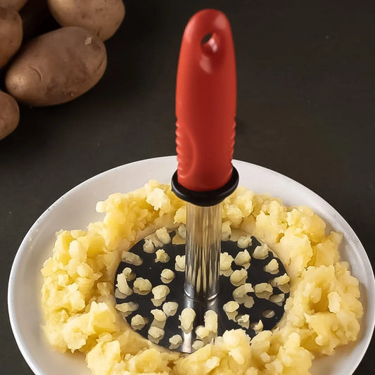 High Grade Stainless Steel Potato Masher Paubhaji Pav Bhaji Masher With Plastic Handle (1 Pc) - Zidbik