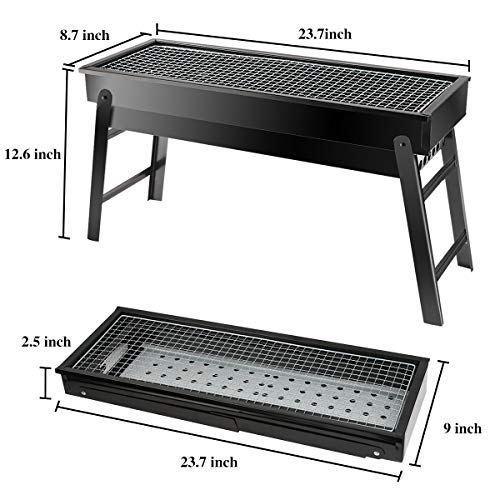 2225 Folding Portable Barbeque Bbq Grill Set For Outdoor And Home - Zidbik