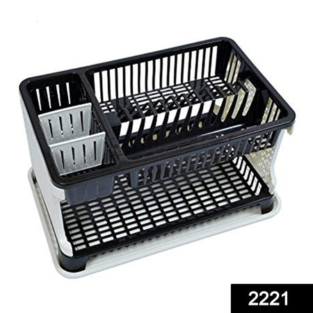 2221 Kitchen Organizer Rack With Water Storing Traydish Rack - Zidbik
