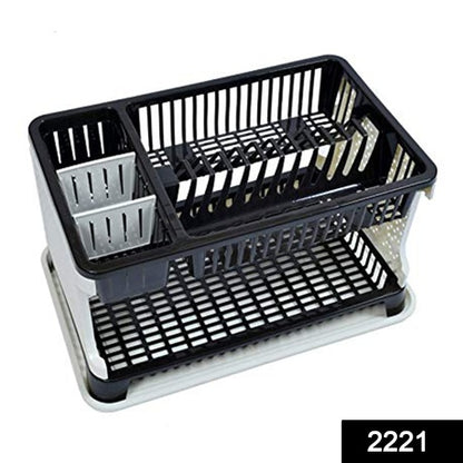 2221 Kitchen Organizer Rack With Water Storing Traydish Rack - Zidbik