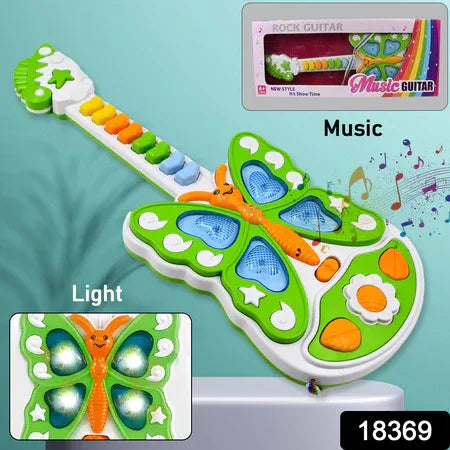 Butterfly Guitar Toy With Light And Music Toy (1 Pc Battery Not Included) - Zidbik