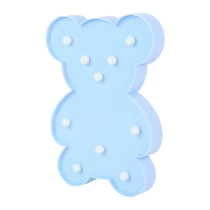 Teddy Bear Shape Led Decorative Night Light (1 Pc) - Zidbik