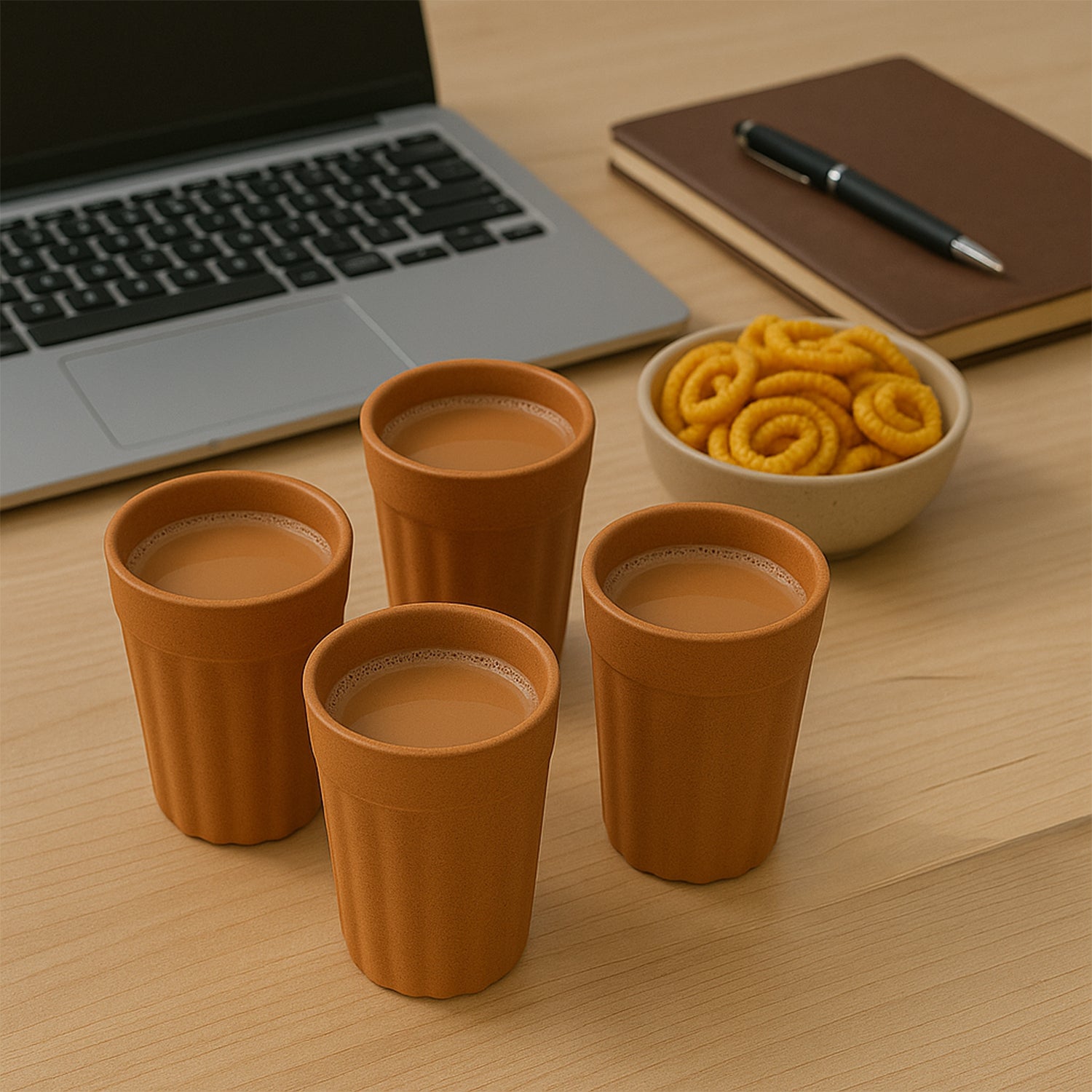 Konvex Traditional Chai Cups (125 Ml  6 Pc) - Zidbik