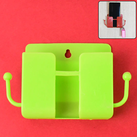 1 Pc Neon Green Wallmount Mobile Stand With Hook - Zidbik