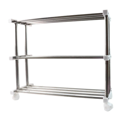 Supermom Stainless Steel Multipurpose Shoe Storage Rack - (1 Pc) - Zidbik