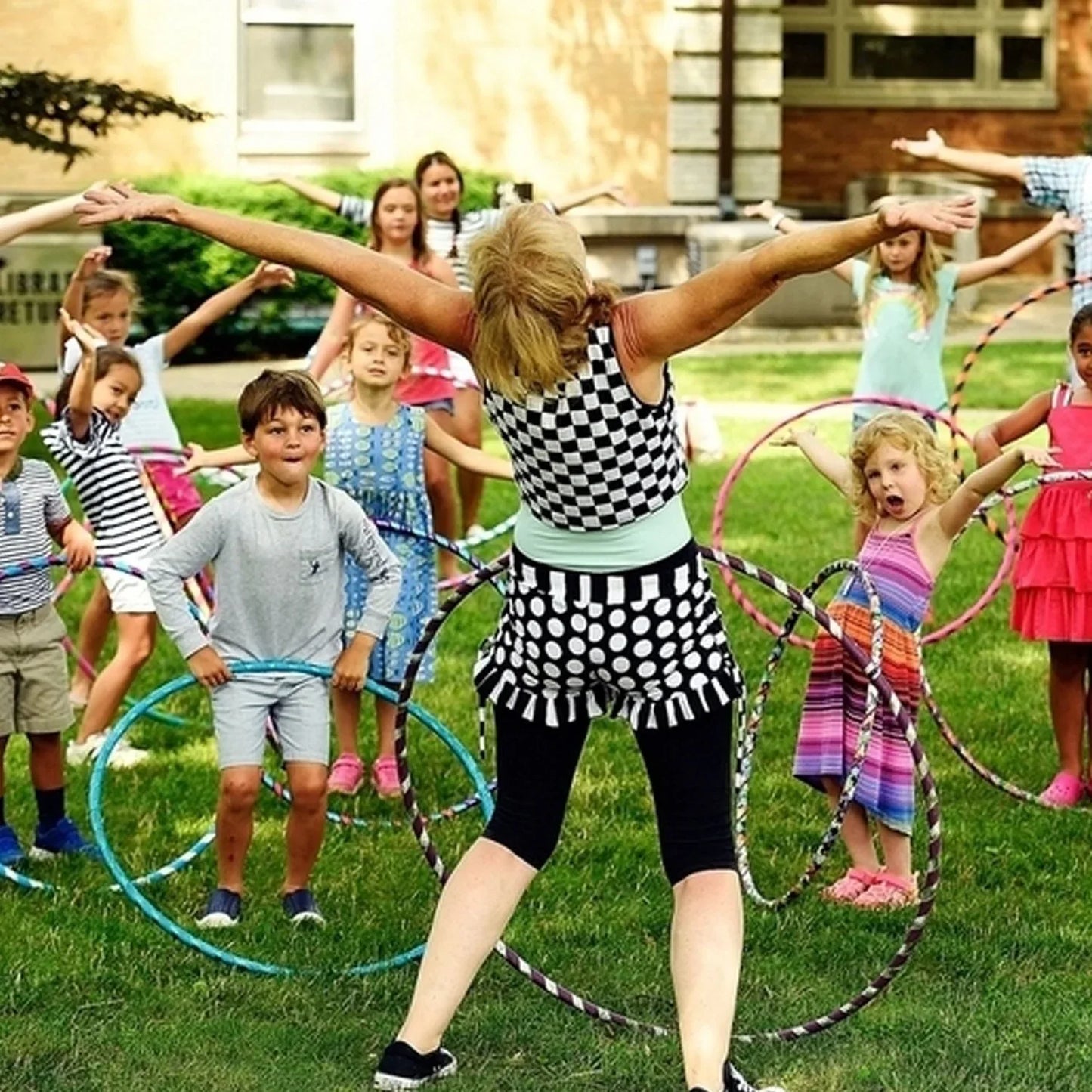 8018 Hoops Hula Interlocking Exercise Ring For Fitness With Dia Meter Boys Girls And Adults - Zidbik