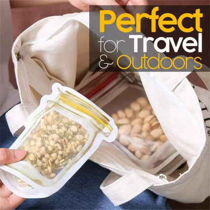 0855 Plastics Transparent Jar Shaped Stand-up Pouch With Zipper - Zidbik