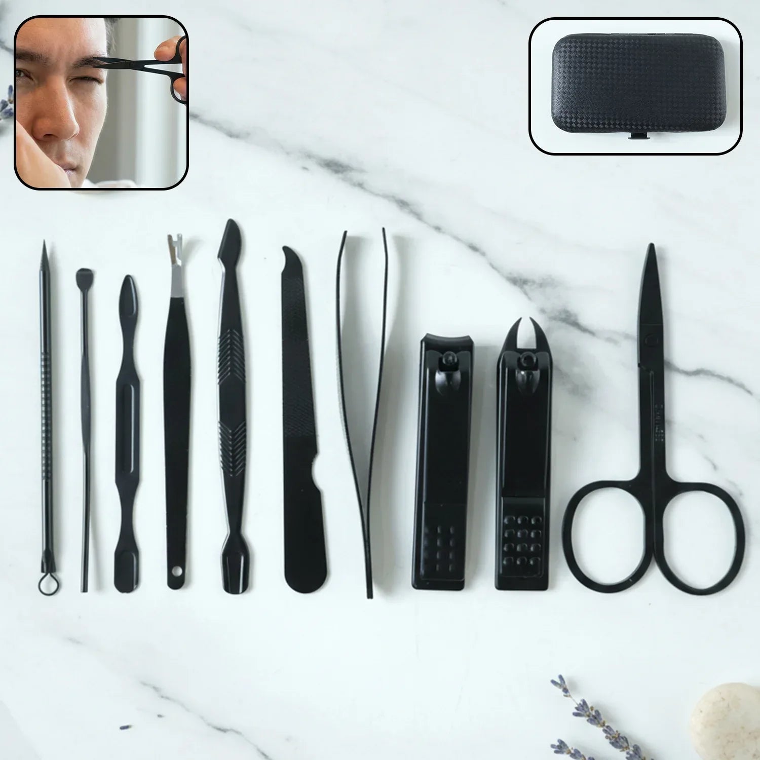 10 In 1 Professional Manicure Pedicure Grooming Kit - Zidbik