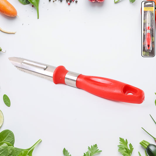Multipurpose 2-in-1 Stainless Steel Knife  Peeler (1 Pc) - Zidbik