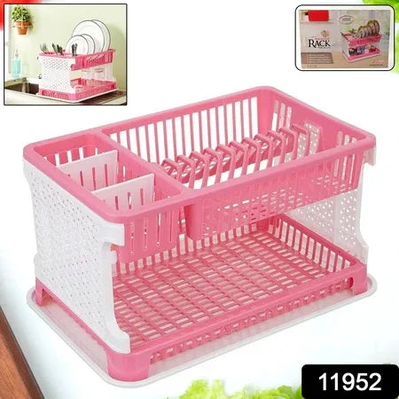 Plastic Kitchen Organizer Rack With Water Storing Tray - Zidbik