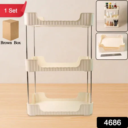 3-tier Multipurpose Storage Organizer Rack Shelf (1 Set) - Zidbik