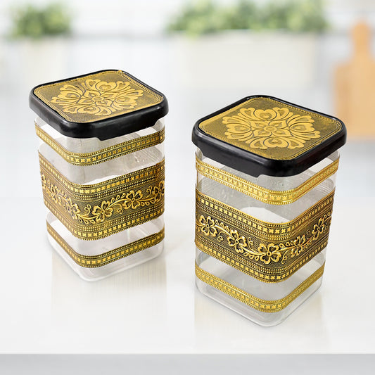 Plastic Rajwadi Container 2pcs Set 1100ml - Zidbik