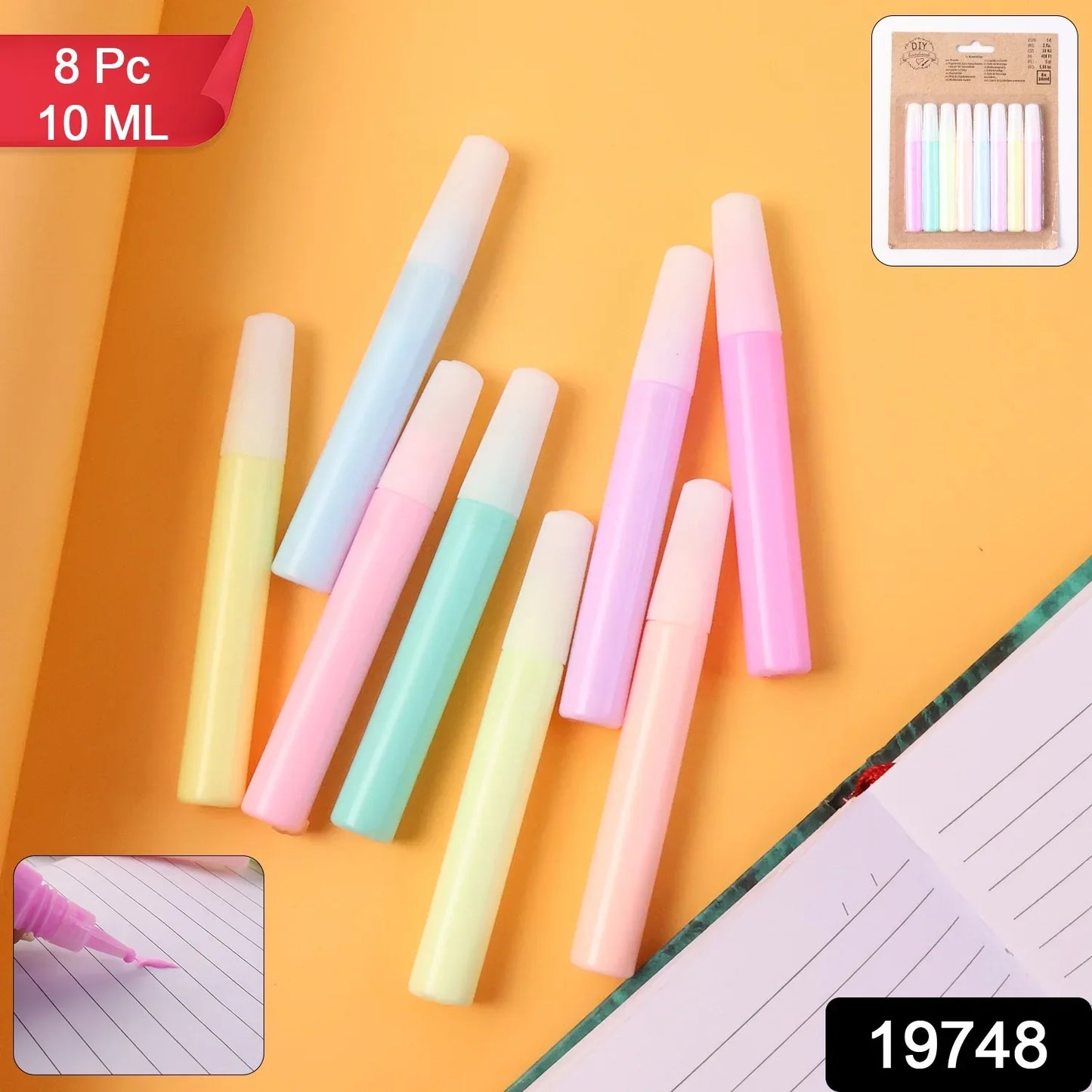 Diy Multi-color Craft Glue Pen Set (10ml 8 Pc) - Zidbik