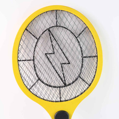 Yellow Rechargeable Electric Mosquito Killer Racket With Cable - Zidbik
