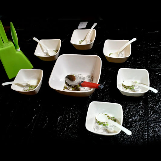 2735 13 Pc Pudding Set Used As A Cutlery Set For Serving Food Purposes And Sweet Dishes And All In All Kinds Of Household And Official Places Etc. - Zidbik