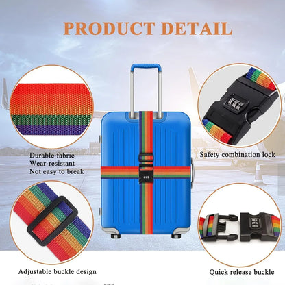 Heavy-duty Rainbow Webbing With 3-digit Code Lock - Zidbik