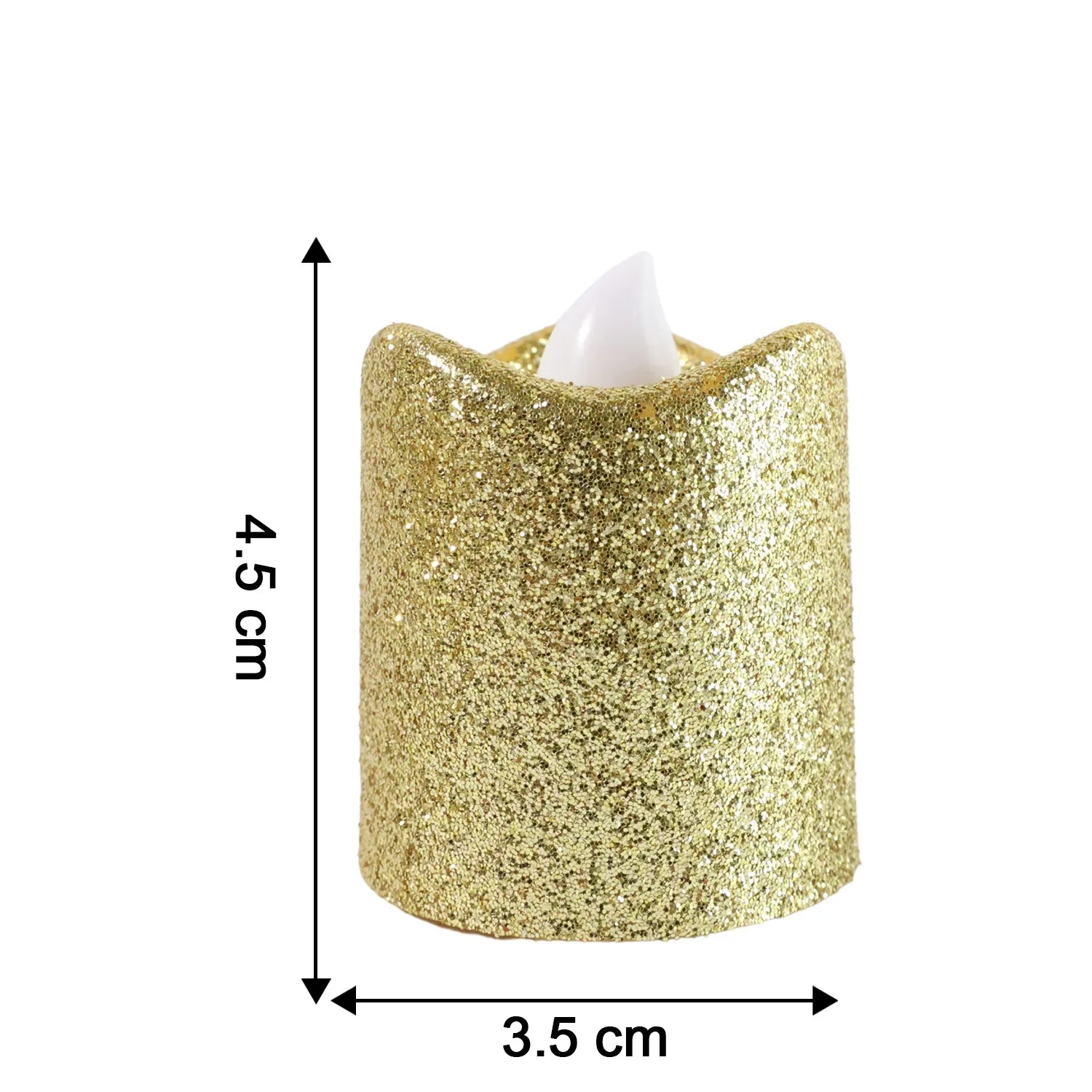 Christmas Premium Glitter Led Tealight Candles (9 Pc Set) - Zidbik