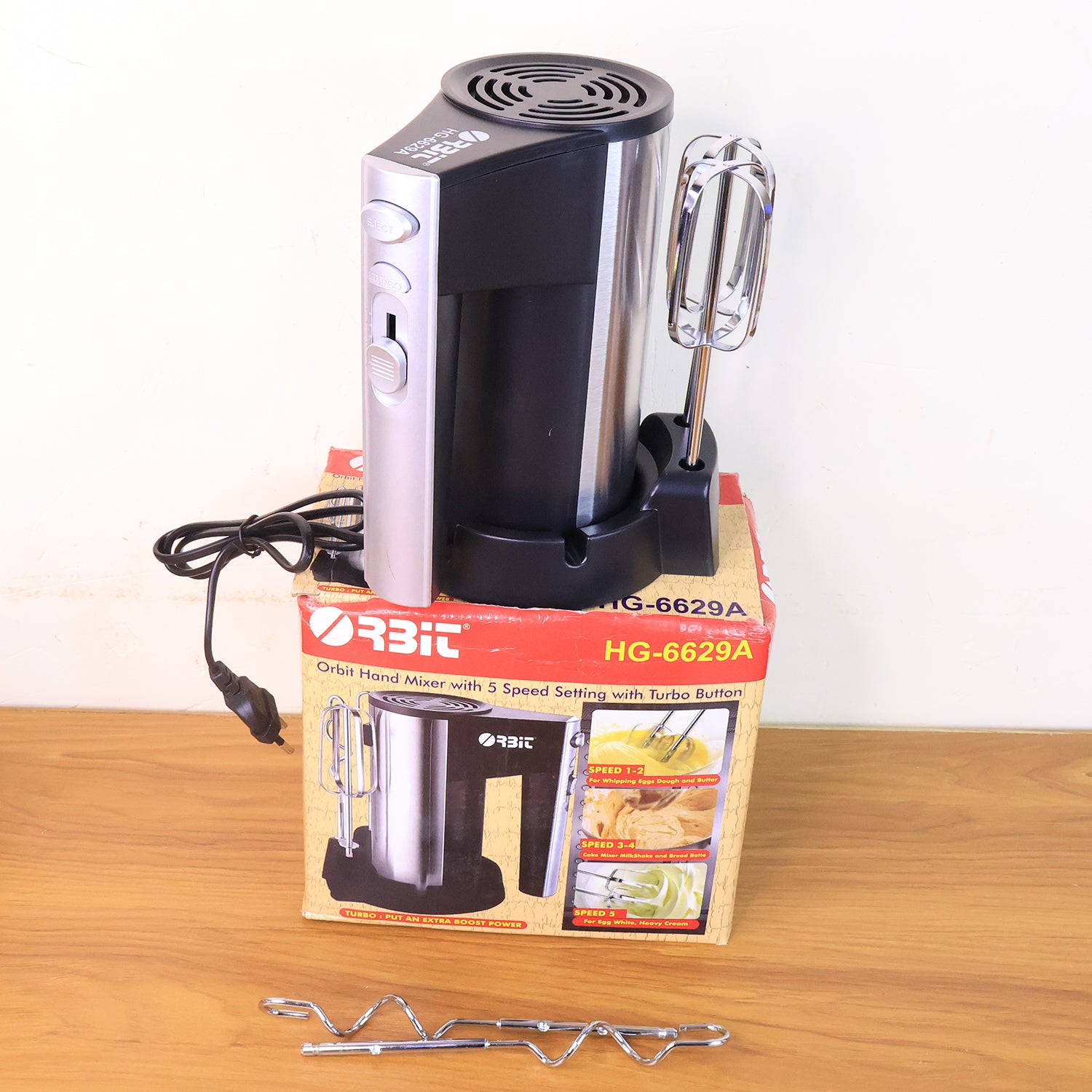 Orbit Stainless Steel Electric Hand Mixer - 450w - Zidbik