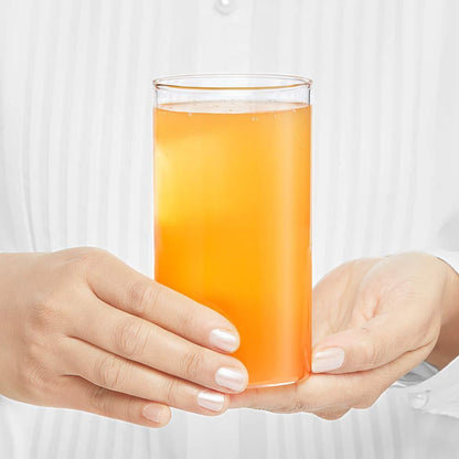 2343 Heavy Unbreakable Stylish Plastic Clear Look Fully Transparent Glasses Set 330ml (6pcs) - Zidbik