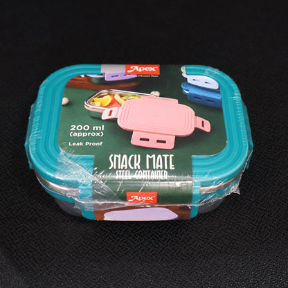 Apex Stainless Steel Mini Stack Plate Food Container (Approx 200 Ml) - Zidbik