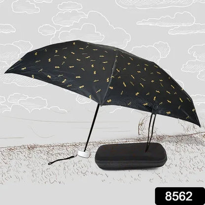 8562 3-fold Umbrella Summer Sun And Rain Protectionfoldable Cute Umbrella Uv Protection Rain Sun Umbrella Travel Accessories Umbrella For Children Girls And Boys (1 Pc With Zip Case) - Zidbik