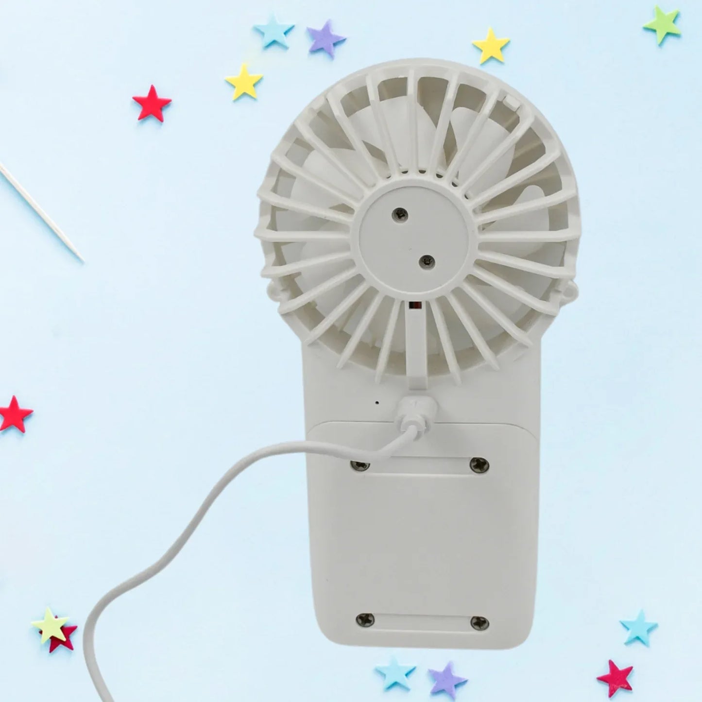 17730 Portable Small Electric Fan Handheld Fan With 3 Modes Usb Rechargeable Mini Student Handheld Class Personal Fan (1 Pc) - Zidbik