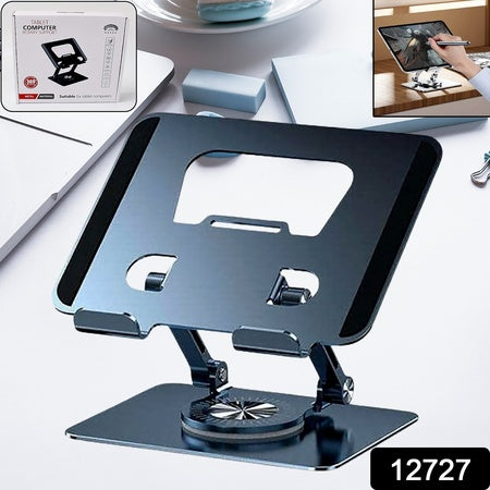 Aluminum Alloy 360rotating Bracket Adjustable Laptop Stand Portable Foldable Ergonomic Laptop Support - Zidbik
