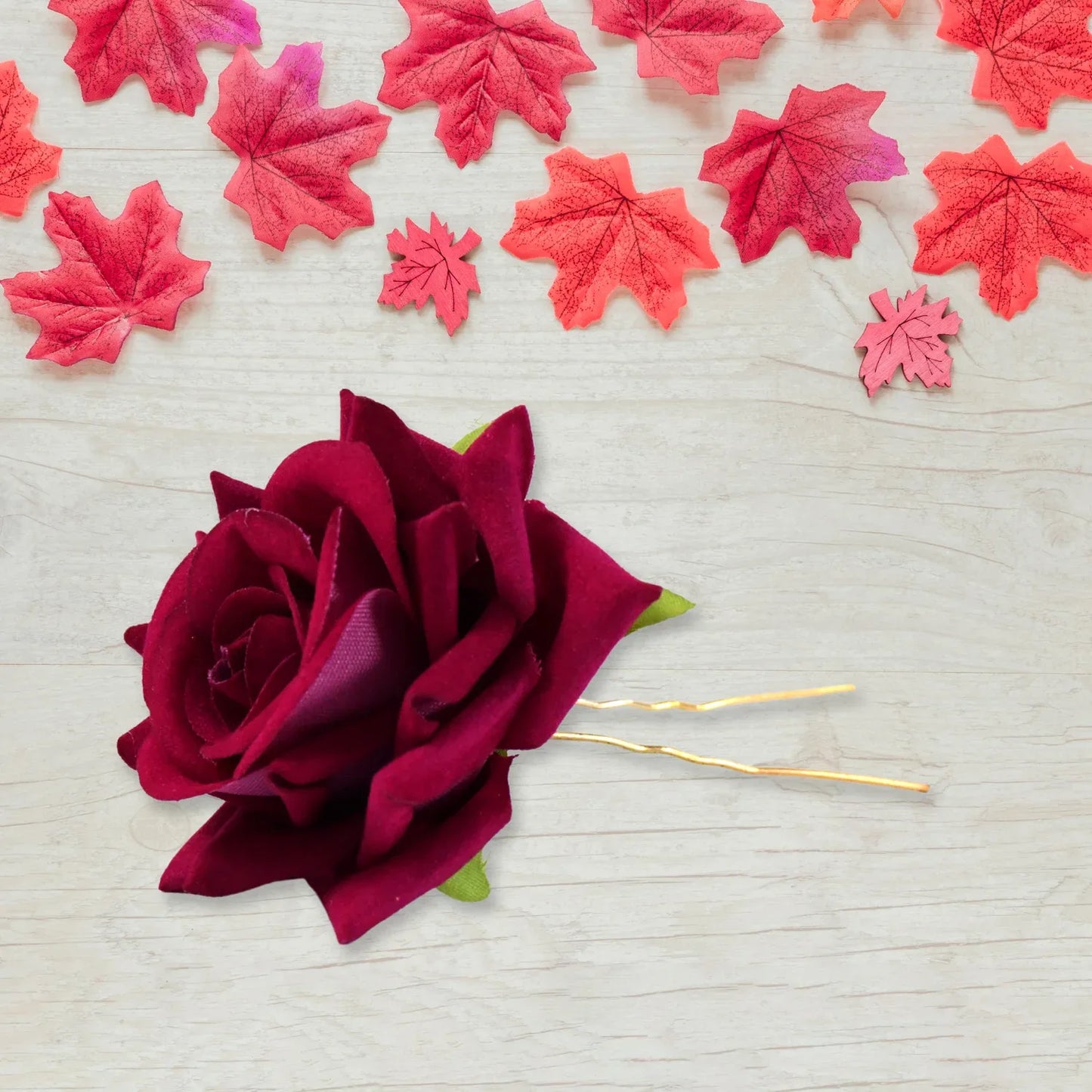 Colourful Flowing Flower Hair Pin (4 Pcs Set Mix Color) - Zidbik