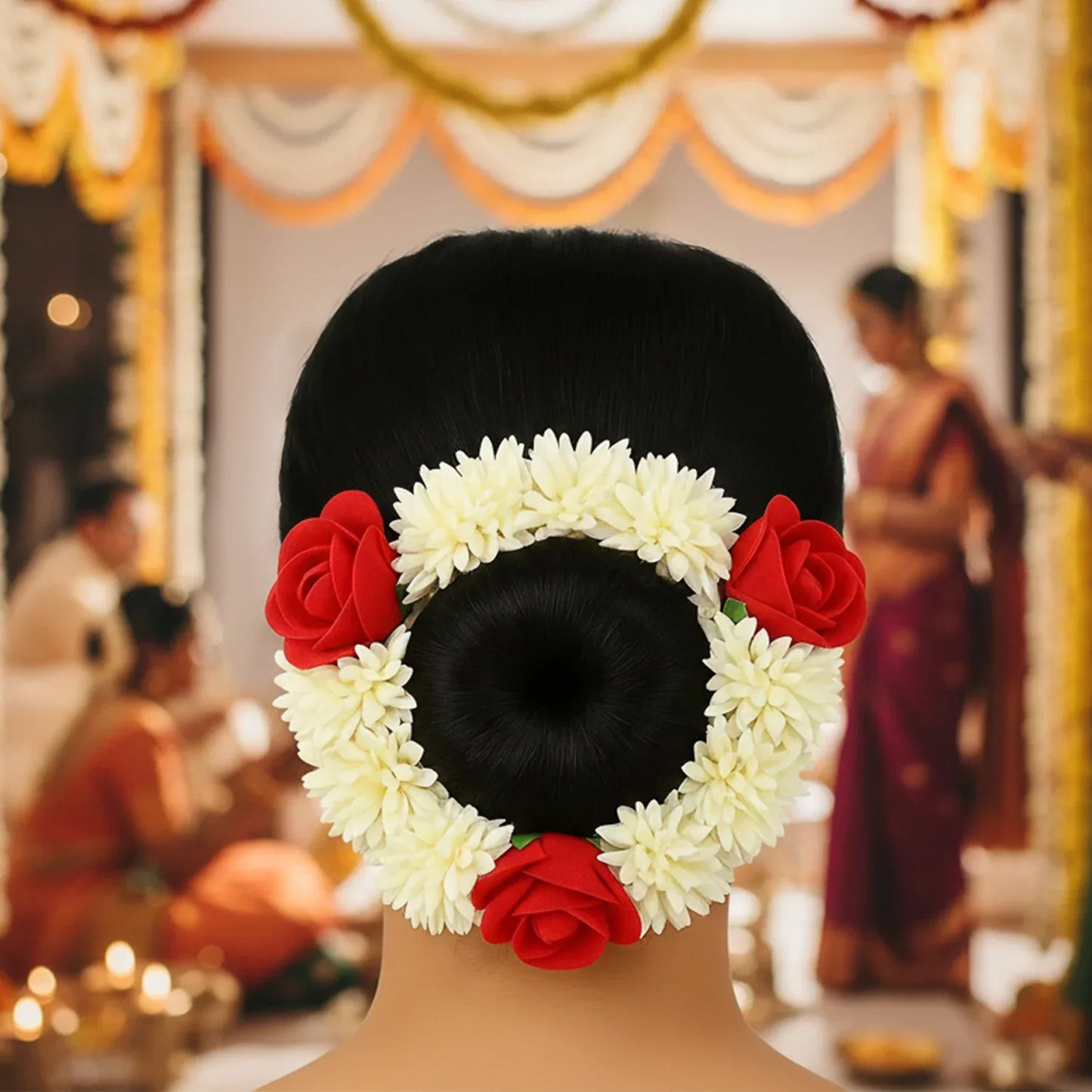 Traditional Artificial Flower Gajra (1 Pc) - Zidbik
