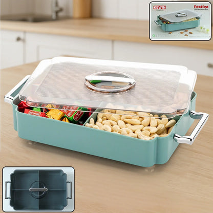 4 Compartment Multipurpose Plastic Food Storage Container (1 Pc) - Zidbik