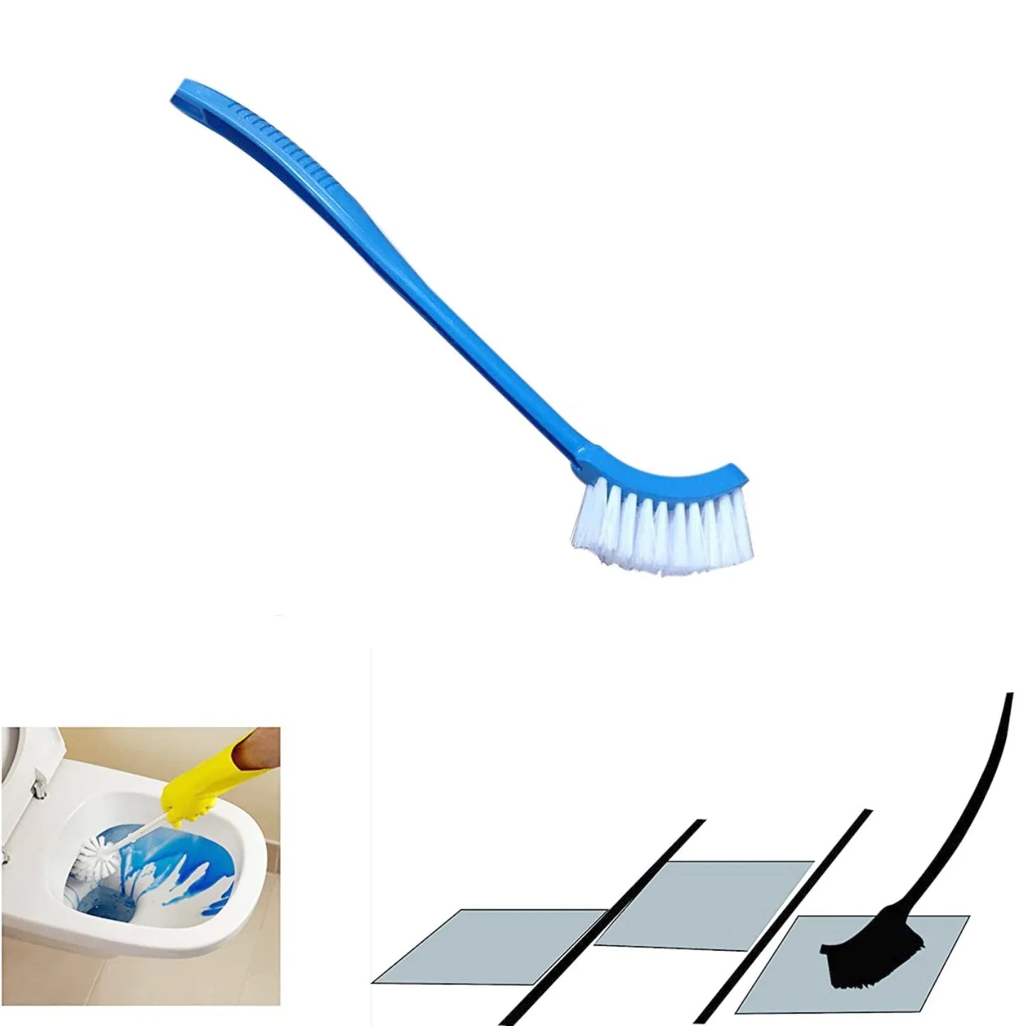 1291 Single Sided Bristle Plastic Toilet Cleaning Brush - Zidbik
