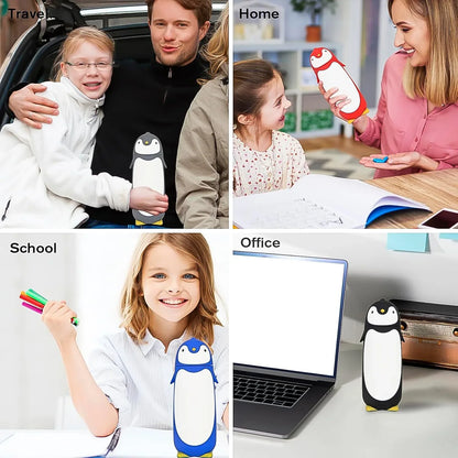 Penguin Water Bottle Penguin Cartoon Water Bottle Funny Travel Mug Insulated Inner Glass Vacuum Water Bottle - Zidbik