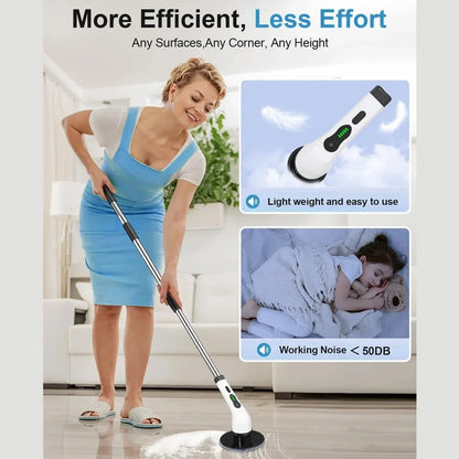 9-in-1 Electric Spin Scrubber - (1 Set) - Zidbik