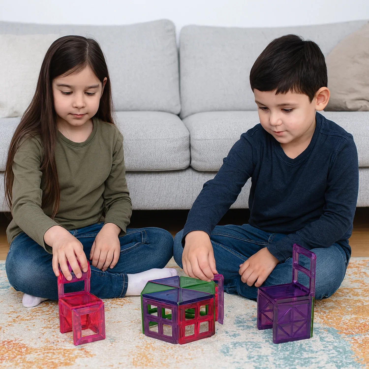 Magnetic Building Tiles - (26 Pc Set) - Zidbik