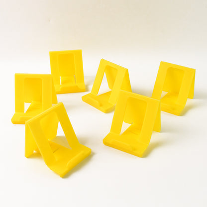 Adjustable Foldable Plastic Mobile Phone Stand (6 Pc  Mix Color) - Zidbik