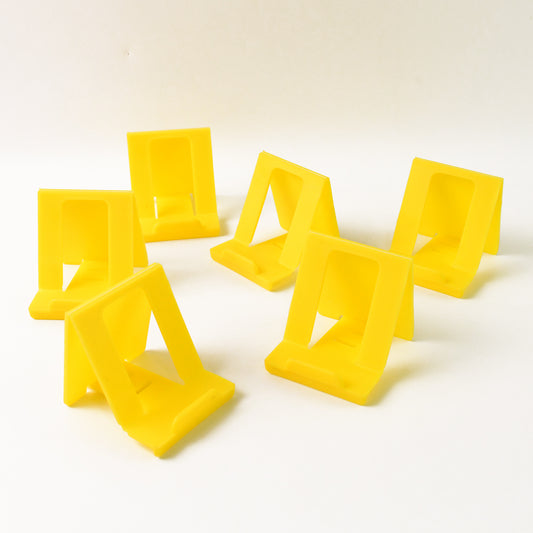 Adjustable Foldable Plastic Mobile Phone Stand (6 Pc  Mix Color) - Zidbik