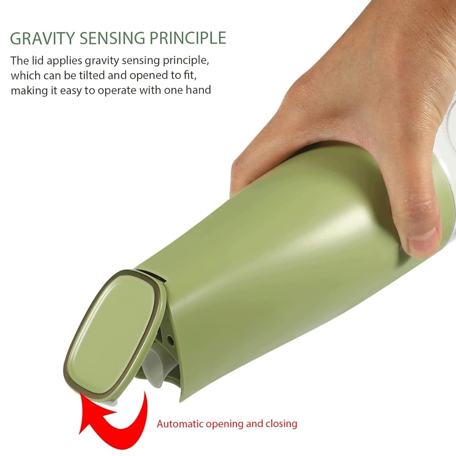 8214 Oil Dispenser 500ml Cooking Oil Dispensing Cruets Oil Bottle With Automatic Open Lid Kitchen Glass Oil Pot Cooking Oil Bottle For Kitchen Grilling Frying (500 Ml) - Zidbik