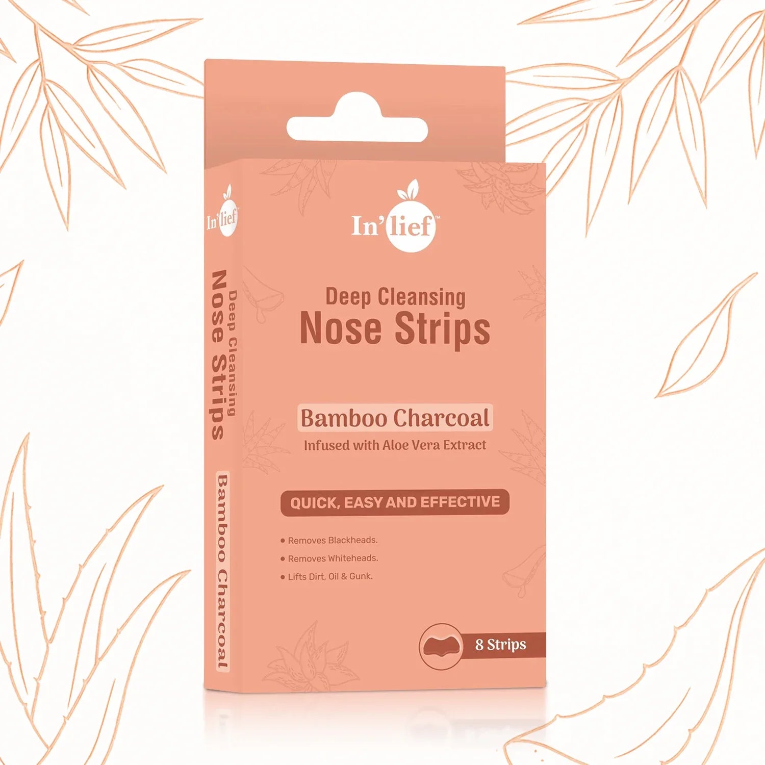 Inlief Bamboo Charcoal Deep Cleansing Nose (8 Strips) - Zidbik