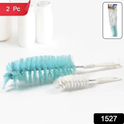 1527 Multi Purpose Long Handle Bottle Cleaning Brush For Swabs Jars Bottles Thermos Containers Sinks Dish Bowls - Zidbik