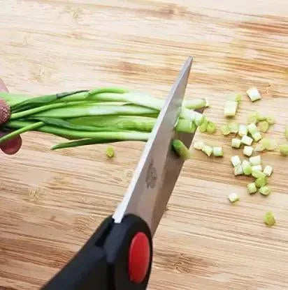 Kitchen Knife Set With Wooden Block And Scissors (5 Pcs Black) - Zidbik