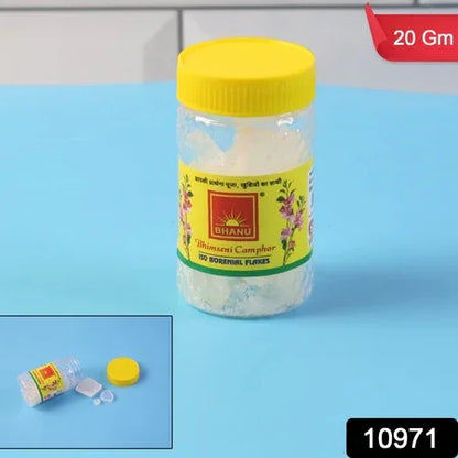 Premium Bhimseni Camphor Iso Borneol Flakes (20gm 1 Pc) - Zidbik