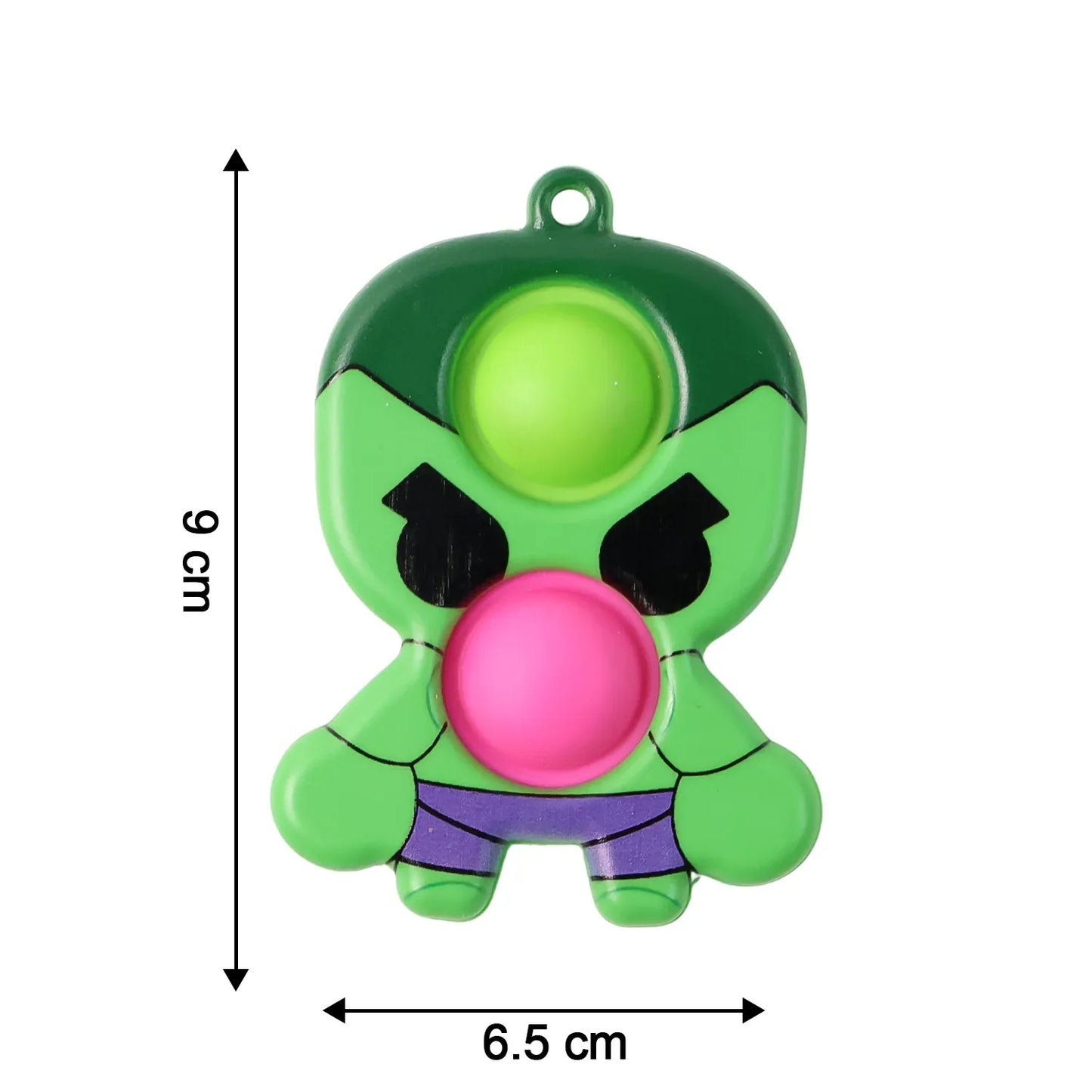 Silicone Pop It Fidget Toy With Keychain Clip (1 Pc) - Zidbik