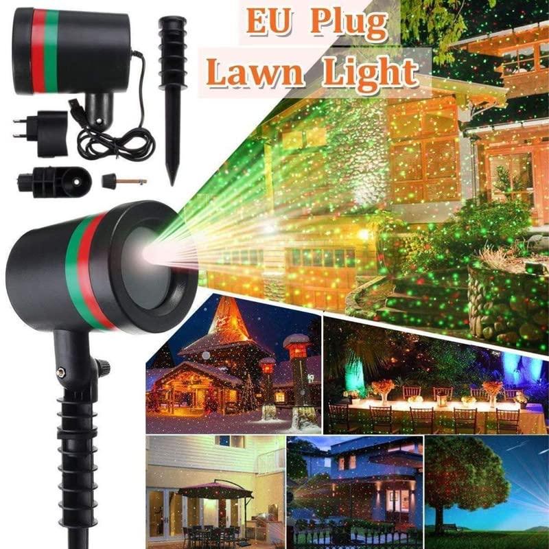 7350 Star Fairy Motion Laser Lights Projector For Garden Lawn Landscape Outdoor Indoor Home Office Diwali Christmas Navratri Decorative Light Party (No Remote Button Multicolour) - Zidbik