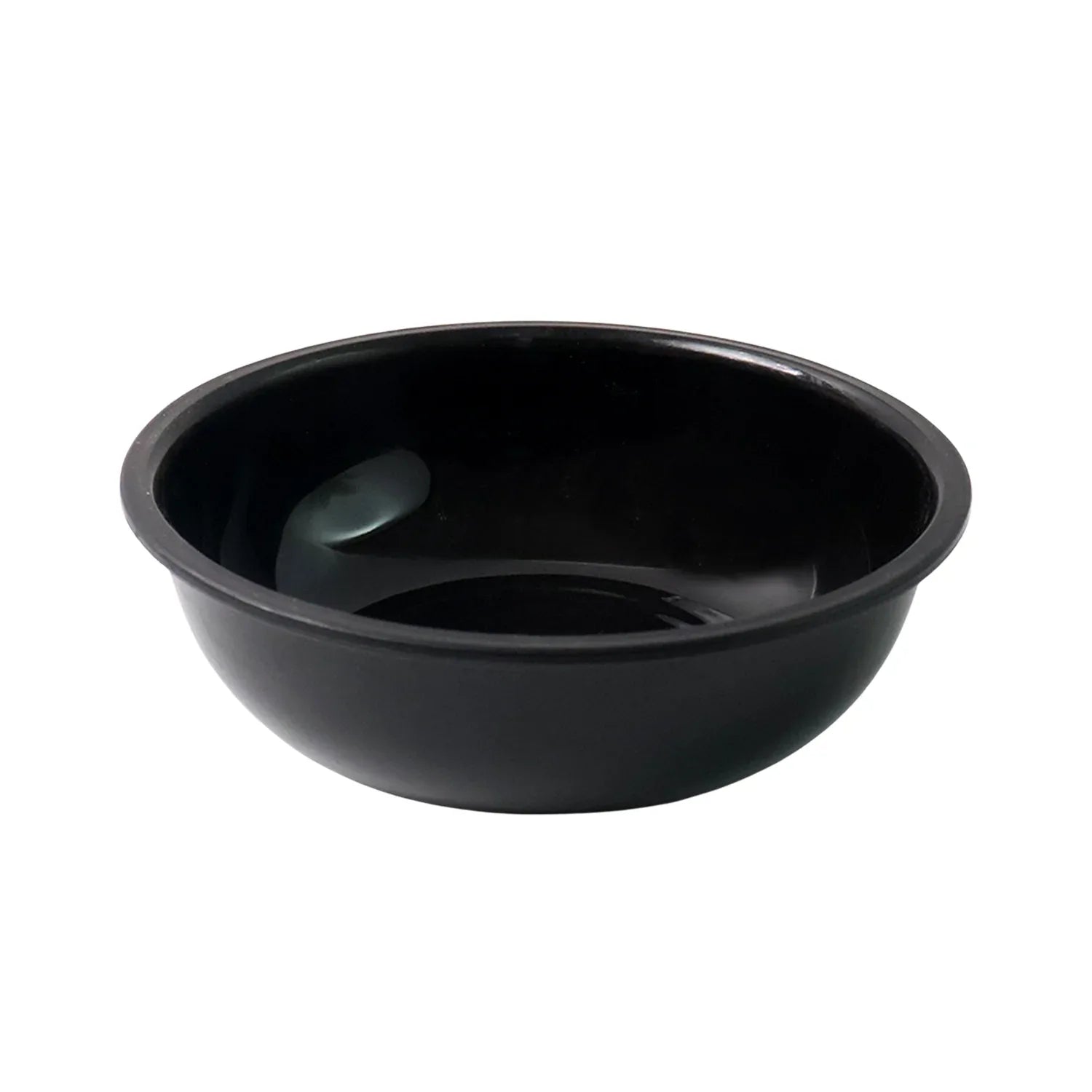Plastic 6 Inch Black Round Deep Serving Bowl (1 Pc) - Zidbik