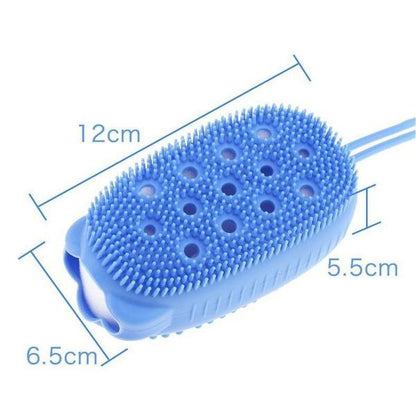 1448 Silicone Bubble Bath Spa Super Soft Body Scrubbing Brush - Zidbik