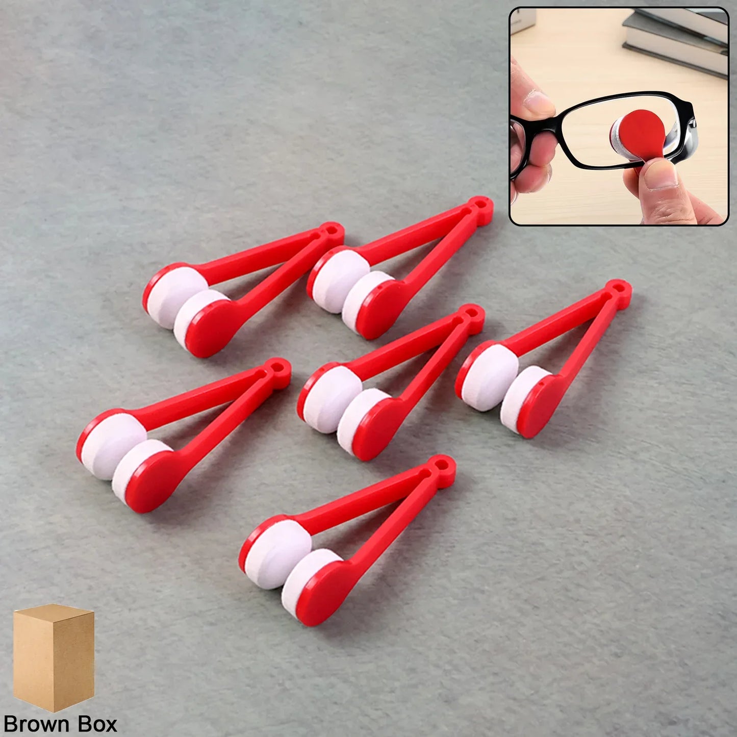 Portable Eyeglass Sunglass Lens Cleaner Tool (6 Pc) - Zidbik