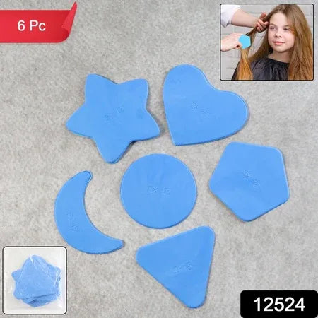 Haircut Design Stencil Set 6-in-1 Safe Hair Trimmer Molds - Zidbik