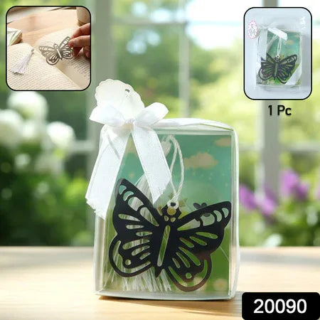 Elegant Butterfly Design Metal Bookmark (1 Pc) - Zidbik