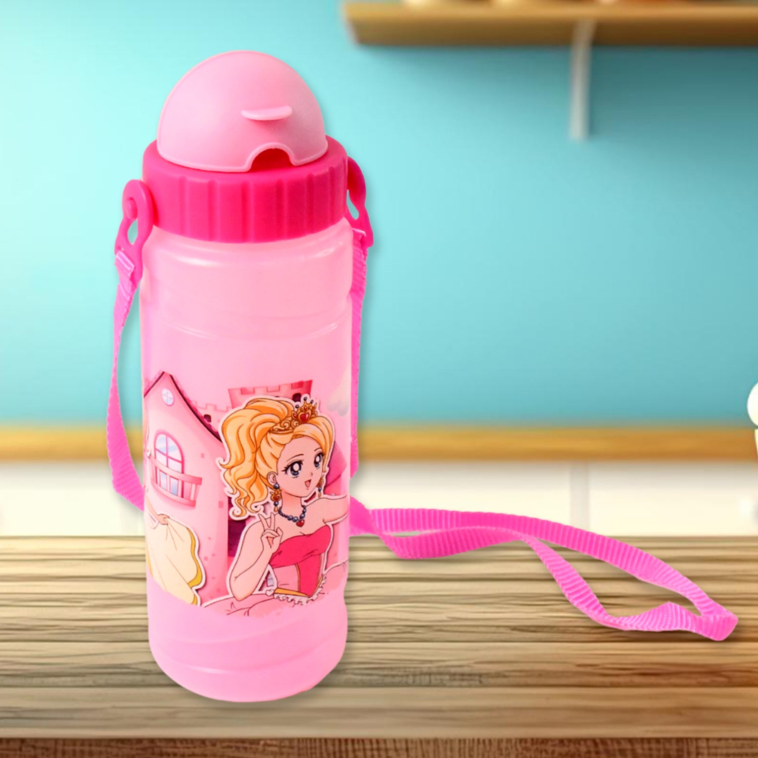 Cartoon Printed Water Bottle 550ml (1 Pc) - Zidbik