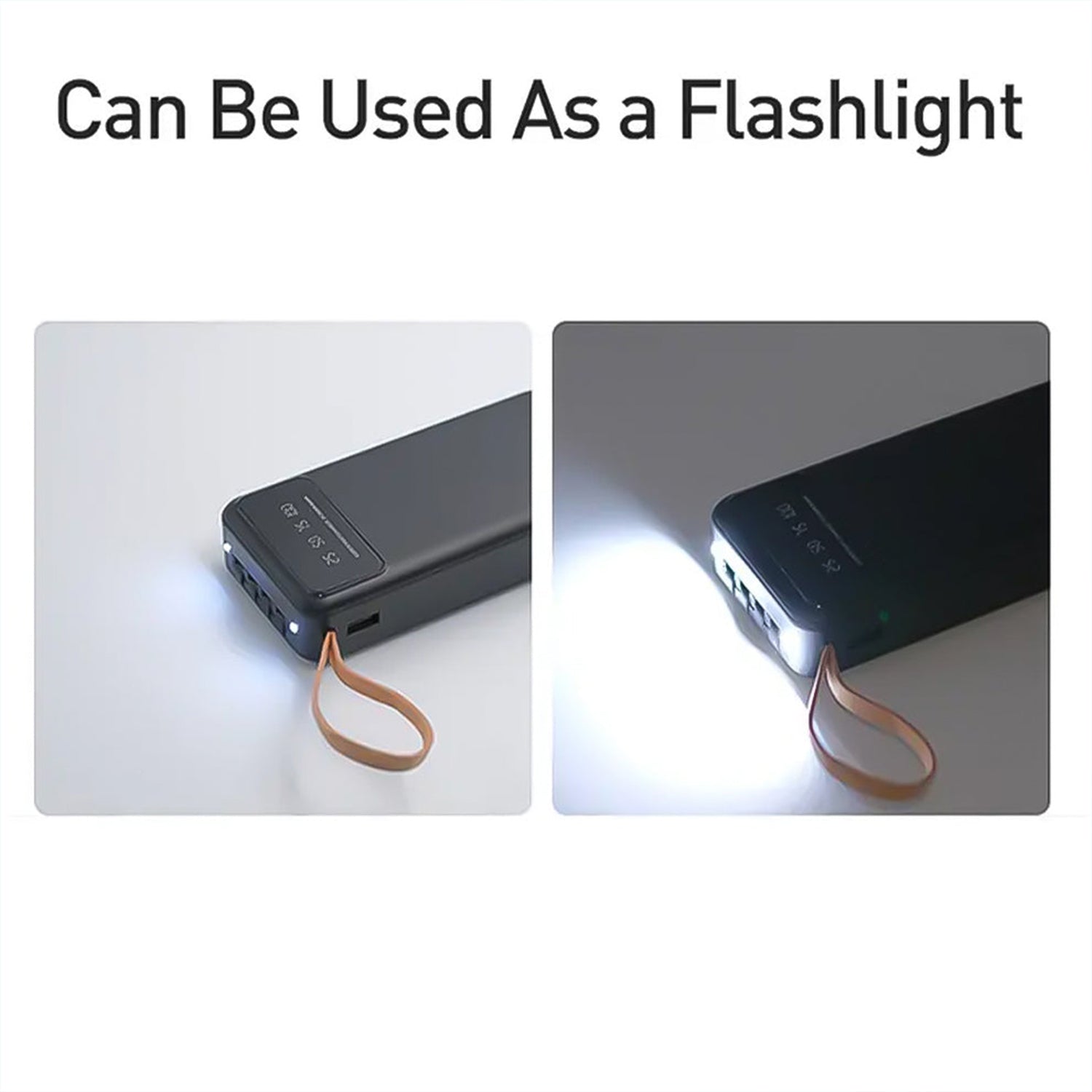 10000mah 12w Fast Charging Power Bank With Built 4 In 1 Usb With Mobile Holder (1 Pc) - Zidbik